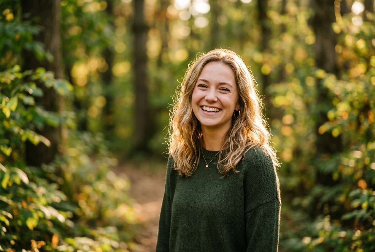 Outdoor portrait in the woods